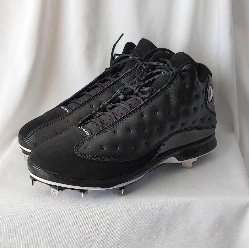Nike Air Jordan 13 XIII Retro Blk Baseball Cleats